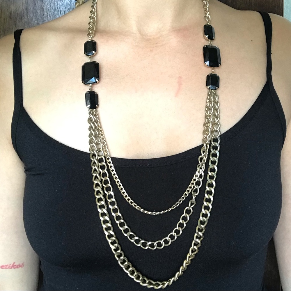 🖤 Black & Gold Chunky Chain Necklace 🖤